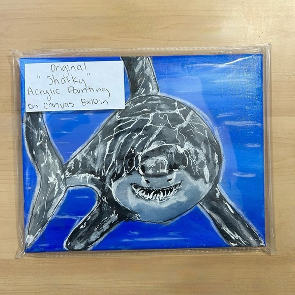 Original “Sharky” Acrylic  Painting on Canvas - Picture 2 of 5